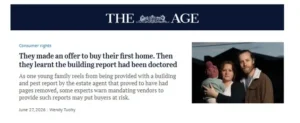 Building Inspection Reports: Lessons for Home Buyers After The Age Investigation